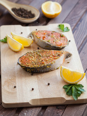 Salmon steak
