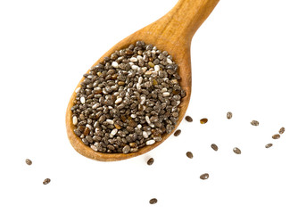 chia seeds isolated on white