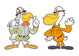 ニワトリ消防士とペリカンレスキュー隊