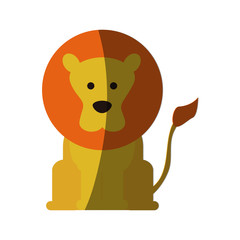 circus lion icon over white background. colorful design. vector illustration