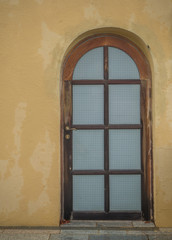 Fototapeta na wymiar Closeup wooden door