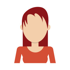 woman cartoon icon over white background. colorful design. vector illustration