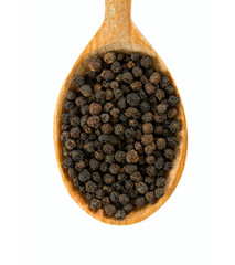 black pepper isolated on white