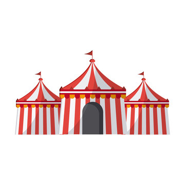 circus tent icon over white background. colorful design. vector illustration