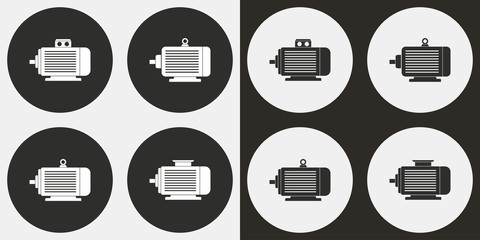Electric motor icon set.