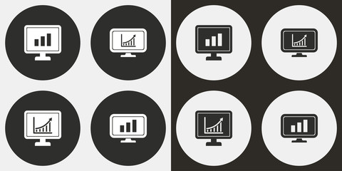 Diagram screen icon set.