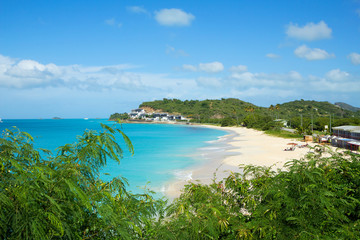 Fototapeta na wymiar Карибы. Пляж острова Антигуа