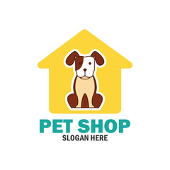 pets shop, pets care, pets lover logo with text space for your slogan / tagline, vector illustration