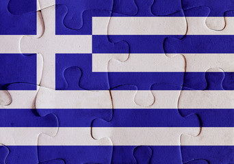 Greece flag puzzle
