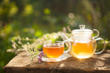 green tea in beautiful cup