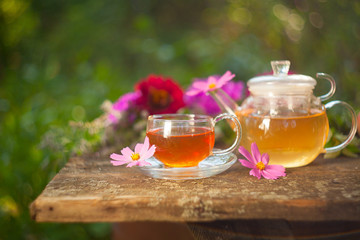 green tea in beautiful cup