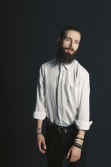 Fototapeta premium Hipster style bearded man