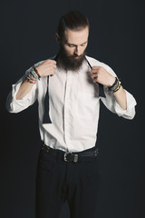 Obraz premium Hipster style bearded man