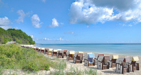 am Südstrand von Sellin auf der Insel Rügen,Ostsee,Mecklenburg-Vorpommern,Deutschland © travelpeter