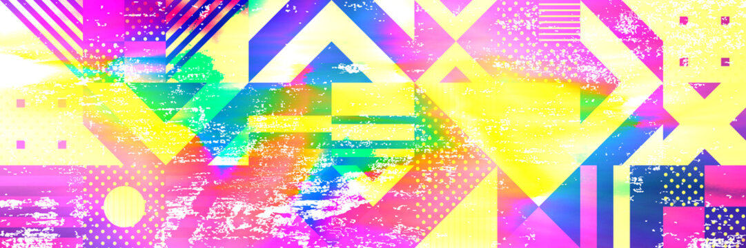 Colourful Glitch Abstract Background