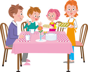 家族の食卓　家族の食事