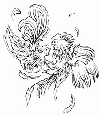 Obraz premium fashion couple of birds