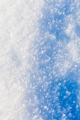 Snow background in close up