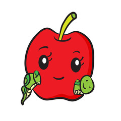 funny red apple