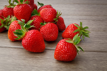 Strawberry on wooden