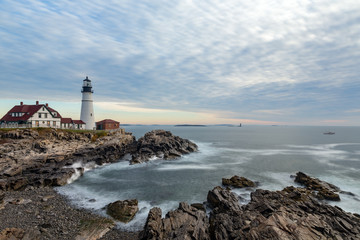 Portland Head Lighthouse, Cape Elizabeth, Fort Williams Park, Portland, Maine is one of the oldest lighthouses in continuous use in the country