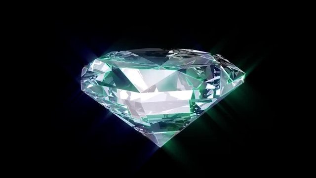 Diamond. Gem jewelry rotating