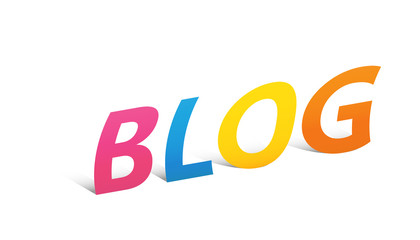 "BLOG" 3D Standout Letters Icon