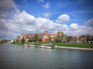 Fototapeta premium Kraków, widok na Wawel oraz Wisłę