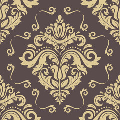 Seamless classic golden pattern. Traditional orient ornament