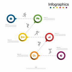 Infographic design template with place for your data. Vector.