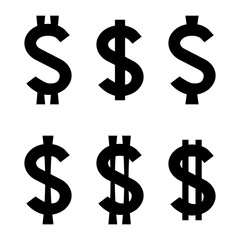 Black US dollar sign