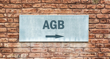 Naklejka premium Schild 225 - AGB