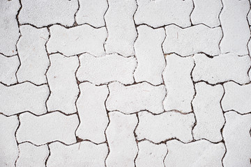 White concrete tile background.