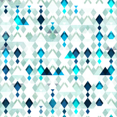 Diamond seamless pattern. Grunge effect