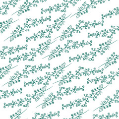Fototapeta premium Artemisia absinthium, absinthe wormwood hand drawn vector ink color sketch isolated on white, Absinthe plant, Doodle Healing, Vector seamless pattern for cosmetics, design package, textile, wallpaper