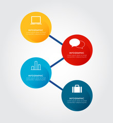 Abstract Business Infographics Options Template.