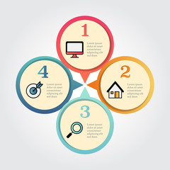 Obraz premium Abstract Business Infographics Options Template.