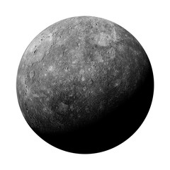 planet Mercury isolated on white background