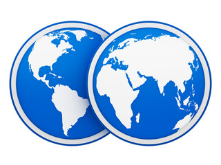 Fototapeta premium Blue abstract earth