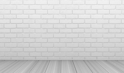 White brick wall background