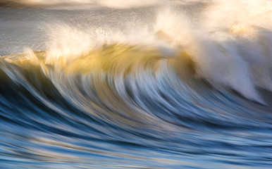 Epic waves crashing on the ocean along the coast of south africa