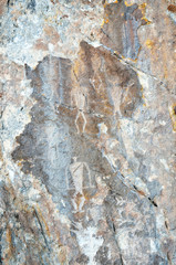 Древние наскальные рисунки на мысе Саган-Заба, озеро Байкал