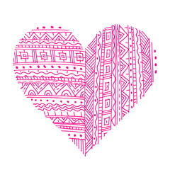 Pink Love symbol with abstract pattern
