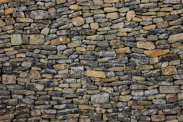 The old and vintage stone wall in a room
