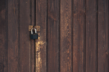 .Lock on the old door