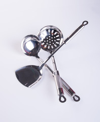 kitchen utensils or high quality kitchen utensils on background.