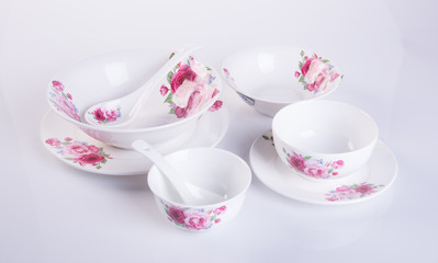 plate or ceramic tableware on the background.