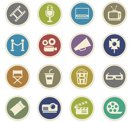 Fototapeta premium cinema icon set