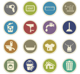 cleaning icon set
