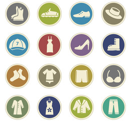 clothes icon set